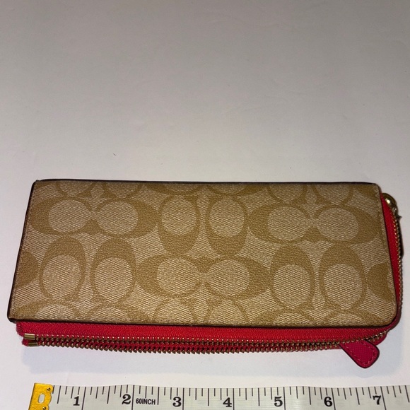 Coach Beige and Pink Women's Wallet - Picture 6 of 11